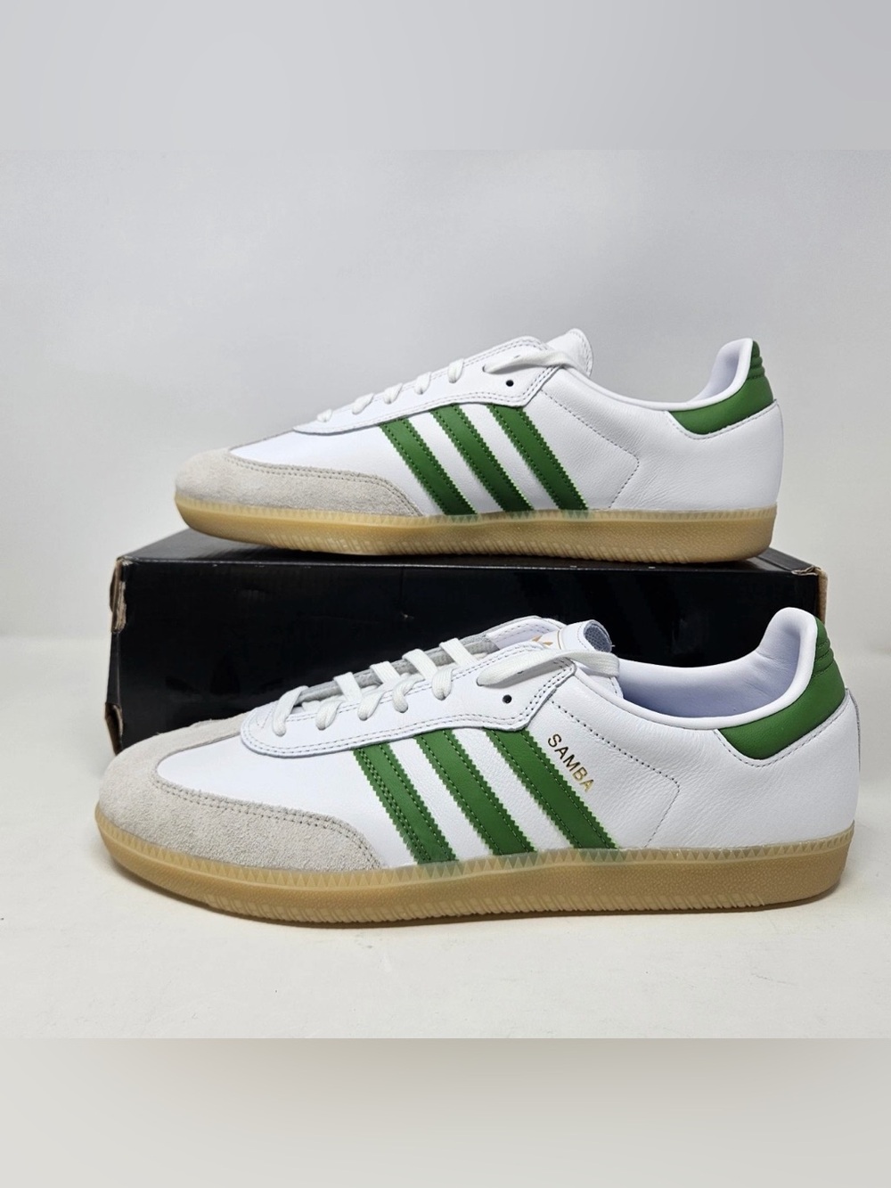 Adidas Samba ADV Cloud White Crew Green Gum JP8522 Men’s Sneaker size 8